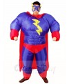 Fat Superman Purple Superhero Inflatable Halloween Xmas Costumes for Adults