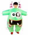 Big Mouth Green Monster Inflatable Halloween Xmas Costumes for Kids