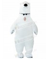 White Polar Bear Inflatable Halloween Christmas Holiday Costumes for Adults