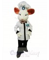 Alpina Mouse Mascot Costume White Mouse Cook Mascot Costume