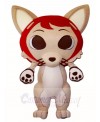 Corgi Dog Mascot Costumes with Red Hood Animal