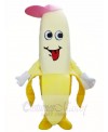 Yellow Banana with A Pink Hat Mascot Costumes Fruit