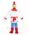 White Chicken Rooster Mascot Costumes Poultry Farm