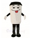 White Coffee Cup Bottle Mascot Costumes Drink