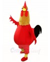 Red Chicken Cock Rooster Mascot Costumes Poultry Animal 