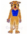 Cougar Mascot Costumes with Blue Muscle Animal 