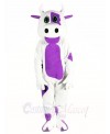 White Cow with Purple Belly Mascot Costumes Animal