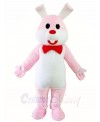 Pink Rabbit Easter Bunny with Red Bowknot Mascot Costumes Animal