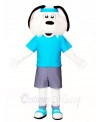 Black Ears White Dog Mascot Costumes Animal