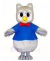 Gray Owl with Red Tie Mascot Costumes Animal