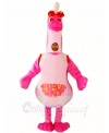 Pink Dinosaur with Spikes Mascot Costumes Animal 