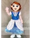 Princess Mascot Costumes in Blue and White Dress