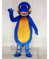 Blue Dinosaur with Yellow Belly Mascot Costumes Animal 