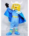 Thor the Giant Viking with Blue Body and Cloak Mascot Costumes People