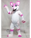 Pink Husky Dog Fursuit Mascot Costumes Animal