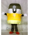 Marshmallow Mascot Costumes with Grey Hat Snack