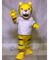 Happy Tiger in White Shirt Mascot Costumes Animal