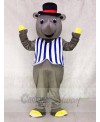 R.I. Nocerous Rhino with Vest & Hat Mascot Costumes Animal