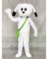 Green Bag White Dog Mascot Costumes Animal