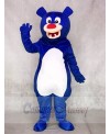 Blue Bear with White Belly Mascot Costumes Animal