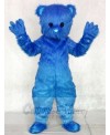 Cute Blue Fluffy Bear Mascot Costumes Animal