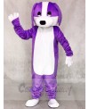 Purple and White Dog Mascot Costumes Animal