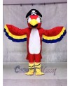 Red Pirate Parrot with Tail Mascot Costumes Bird