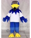 White Sport Shirt Blue Falcon Eagle Mascot Costumes Animal