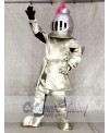 Adult Knight in Pink Armour Mascot Costumes People