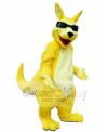 Yellow Kangaroo Roo with Sunglasses Mascot Costumes Animal