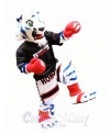White Tiger with Royal Blue Stripes Mascot Costume Boxer Mascot Costumes Animal 