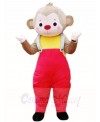 Monkey in Red Overalls Mascot Costumes Animal 