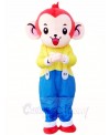 Monkey in Blue Overalls Mascot Costumes Animal 