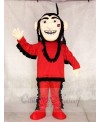 Red Brave Indian Mascot Costume People