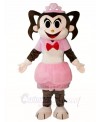 Pink Dress Monkey Girl Mascot Costumes Animal
