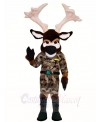 Moose in Battle Fatigues Mascot Costumes Animal