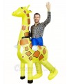 Giraffe Carry me on Christmas Inflatable Halloween Xmas Costumes for Adults