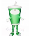 Green Coffee Cup Bottle Mascot Costumes Drink