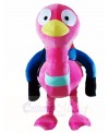 Riding a Pink Ostrich Birds Mascot Costumes Animal 