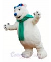 Polar Bear Mascot Costume White Bear with Scarf Mascot Costumes