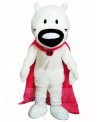 White Dog with Pink Cloak Mascot Costumes Animal 