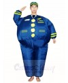 Blue Navy Captain Pilot Inflatable Halloween Xmas Costumes for Adults