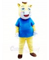 War Horse in Blue Shirt Mascot Costumes Animal