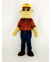 Strong Digger Man People Mascot Costume Cartoon