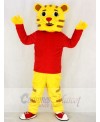 Cute Daniel Tiger with Red Coat Mascot Costume