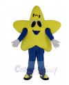 Smiling Yellow Twinkle Star Mascot Costume