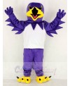 Purple Night Hawk with White Vest Mascot Costume School 	