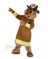 Burny Beaver with Hat Mascot Costume