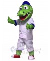 Cute Blue Hat Athlete Crocodile Alligator Mascot Costumes