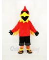 Rock Rooster with Black Trousers Mascot Costume Cartoon